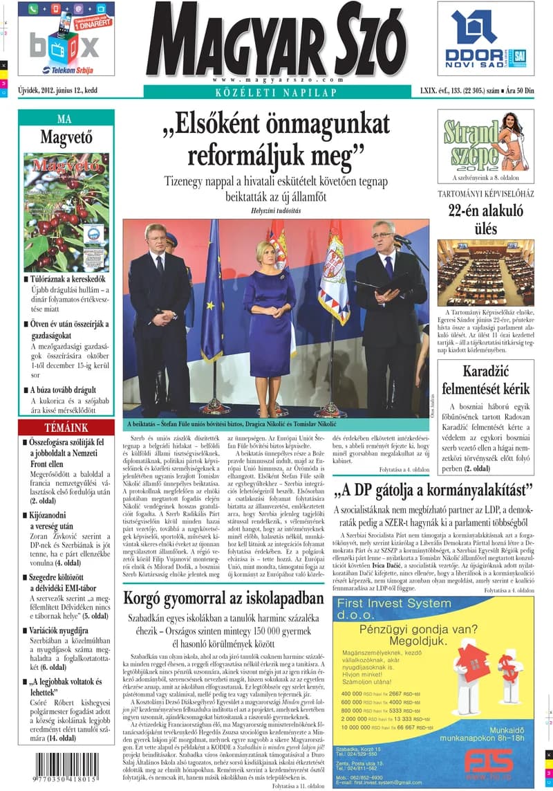 Magyar Szó, 69. évf. 2012. június 12. 133. sz. 1–20. oldal