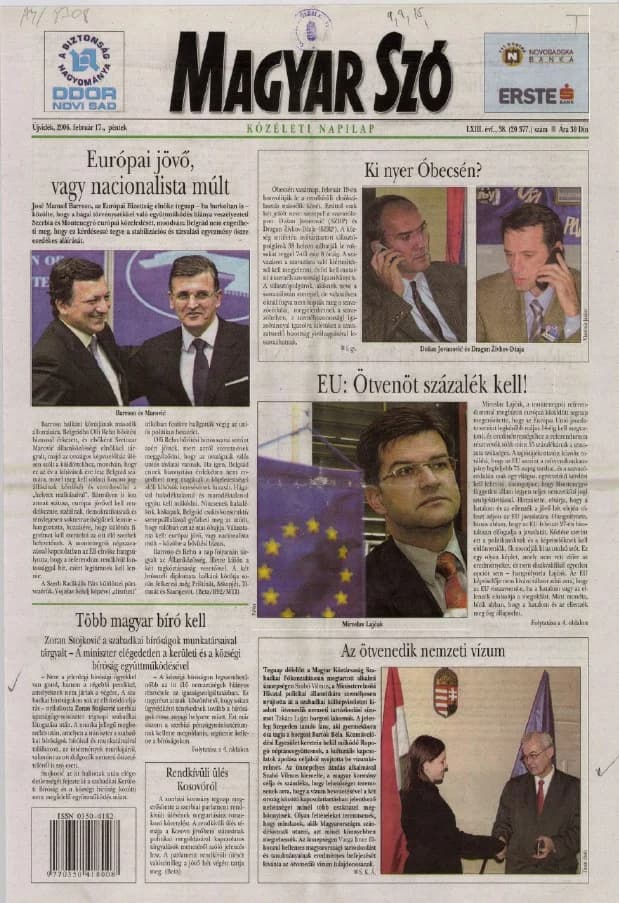 Magyar Szó, 63. évf. 2006. február 17. 38. sz. 1–20. oldal