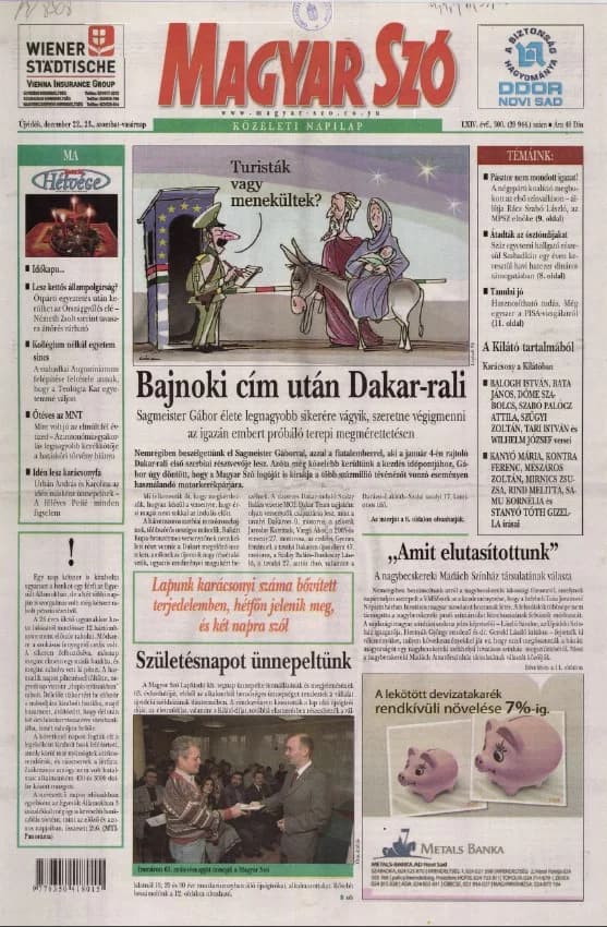 Magyar Szó, 64. évf. 2007. december 22. – 23. 300. sz. 1–12. oldal