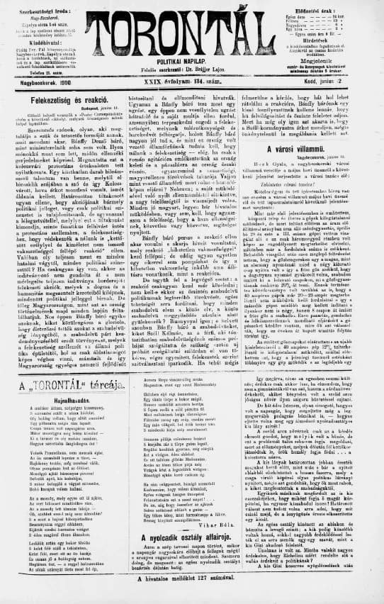Torontál, 29. évf. 1900. június 12. 134. sz.