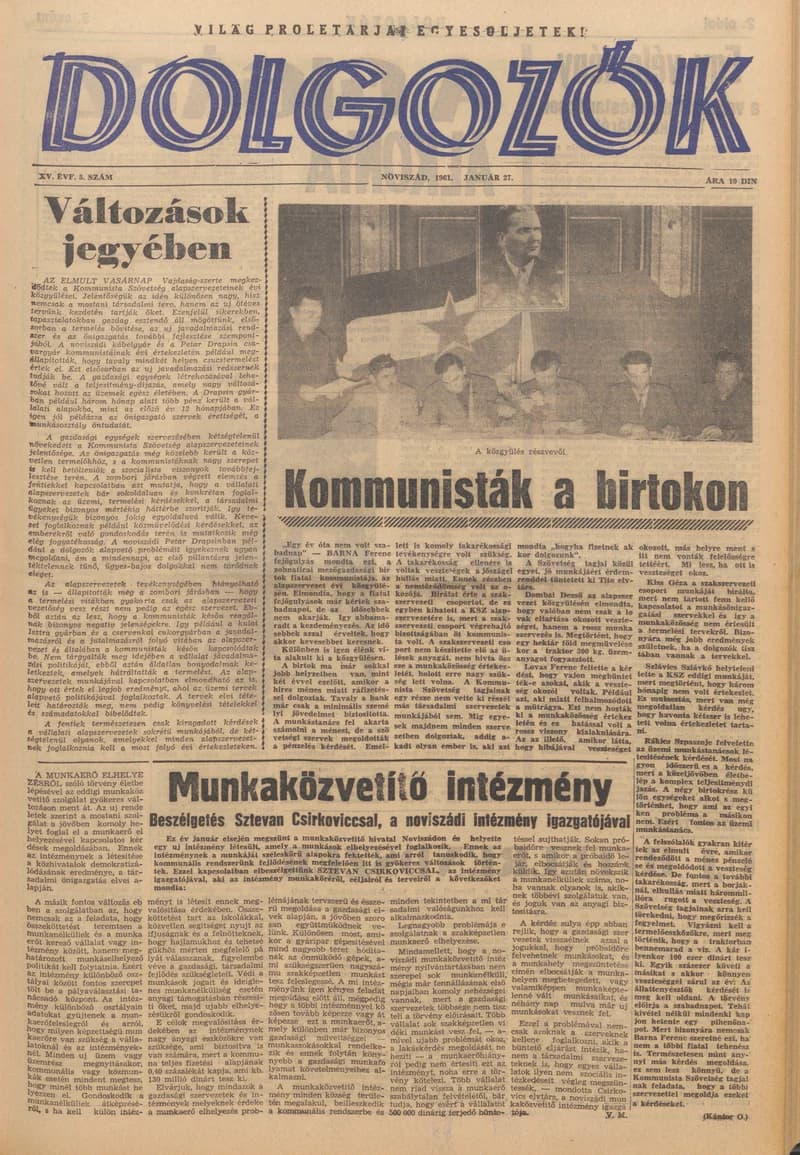Dolgozók, 15. évf. 1961. január 27. 5. sz.