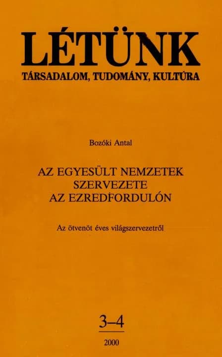 Létünk, 30. évf. 2000. 3–4. sz. 1–138. oldal