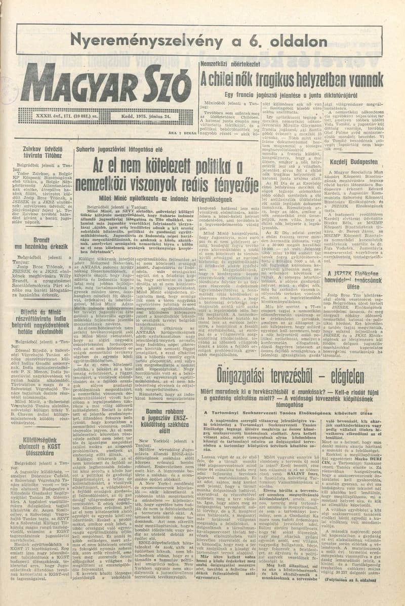 Magyar Szó, 32. évf. 1975. június 24. 171. sz.