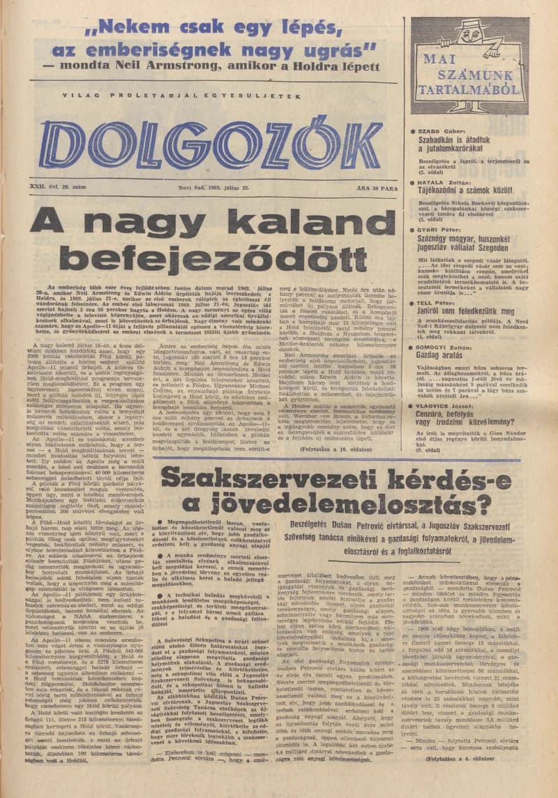 Dolgozók, 23. évf. 1969. július 25. 29. sz.