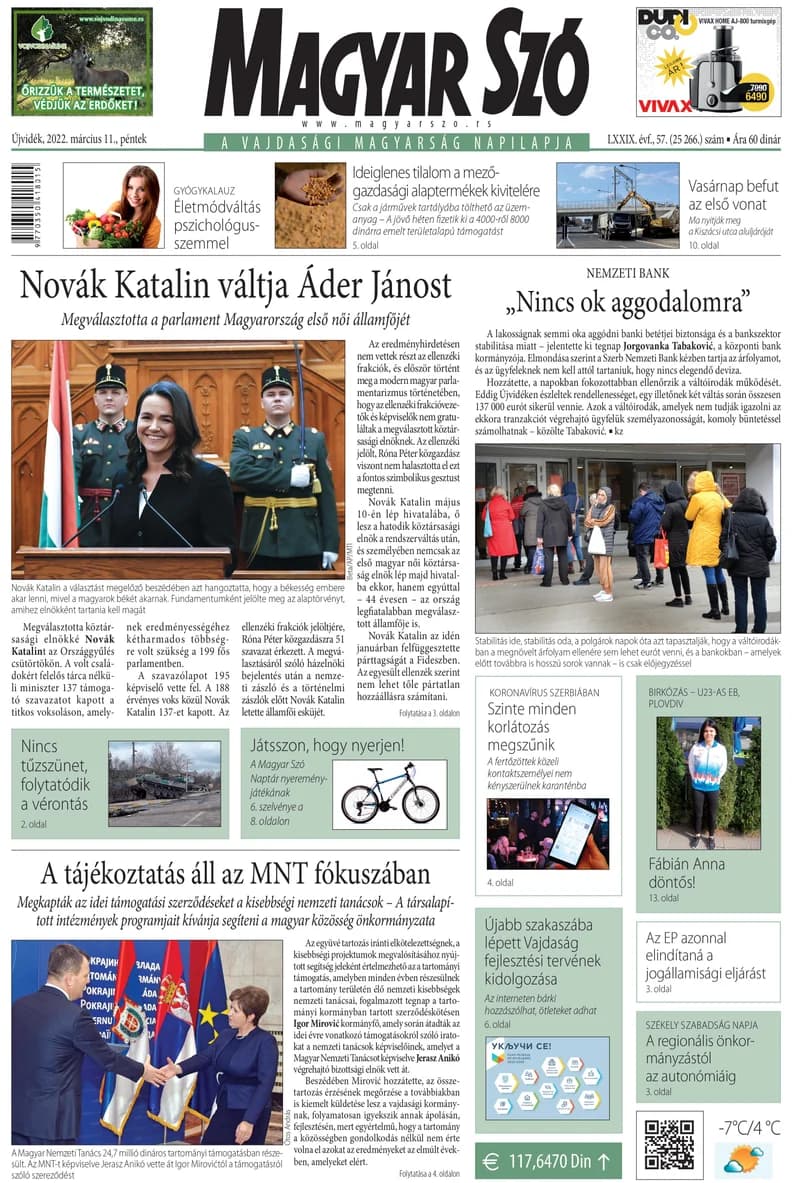 Magyar Szó, 79. évf. 2022. március 11. 57. sz. 1–16. oldal