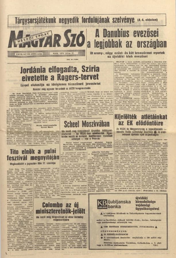 Magyar Szó, 27. évf. 1970. július 27. 204. sz. 1–12. oldal