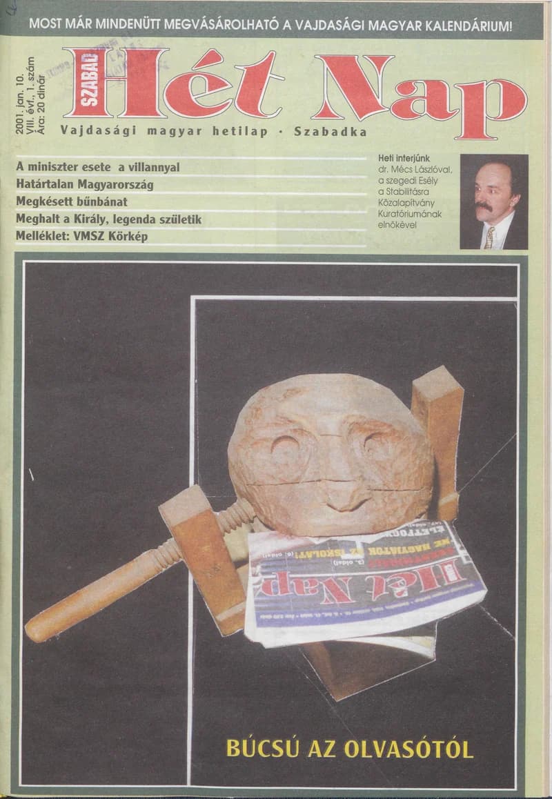 Szabad Hét Nap, 8. évf. 2001. január 10. 1. sz.