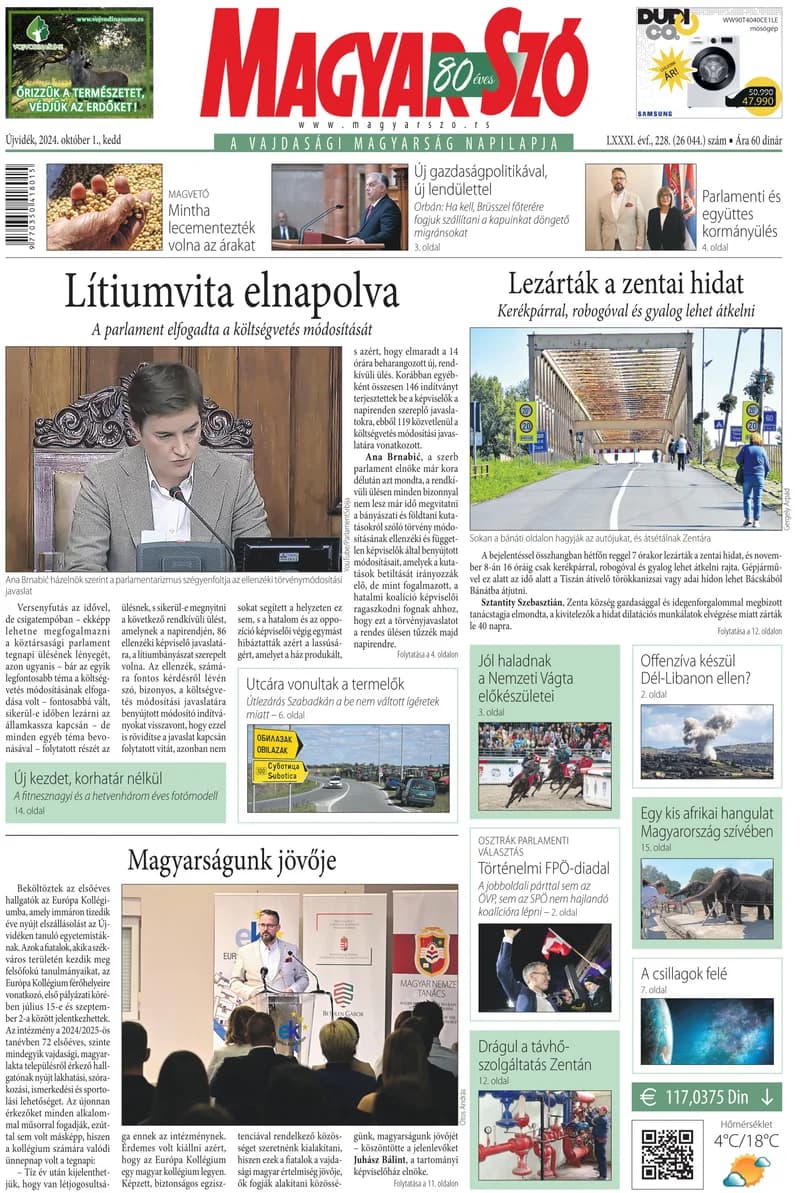 Magyar Szó, 81. évf. 2024. október 1. 228. sz. 1–20. oldal
