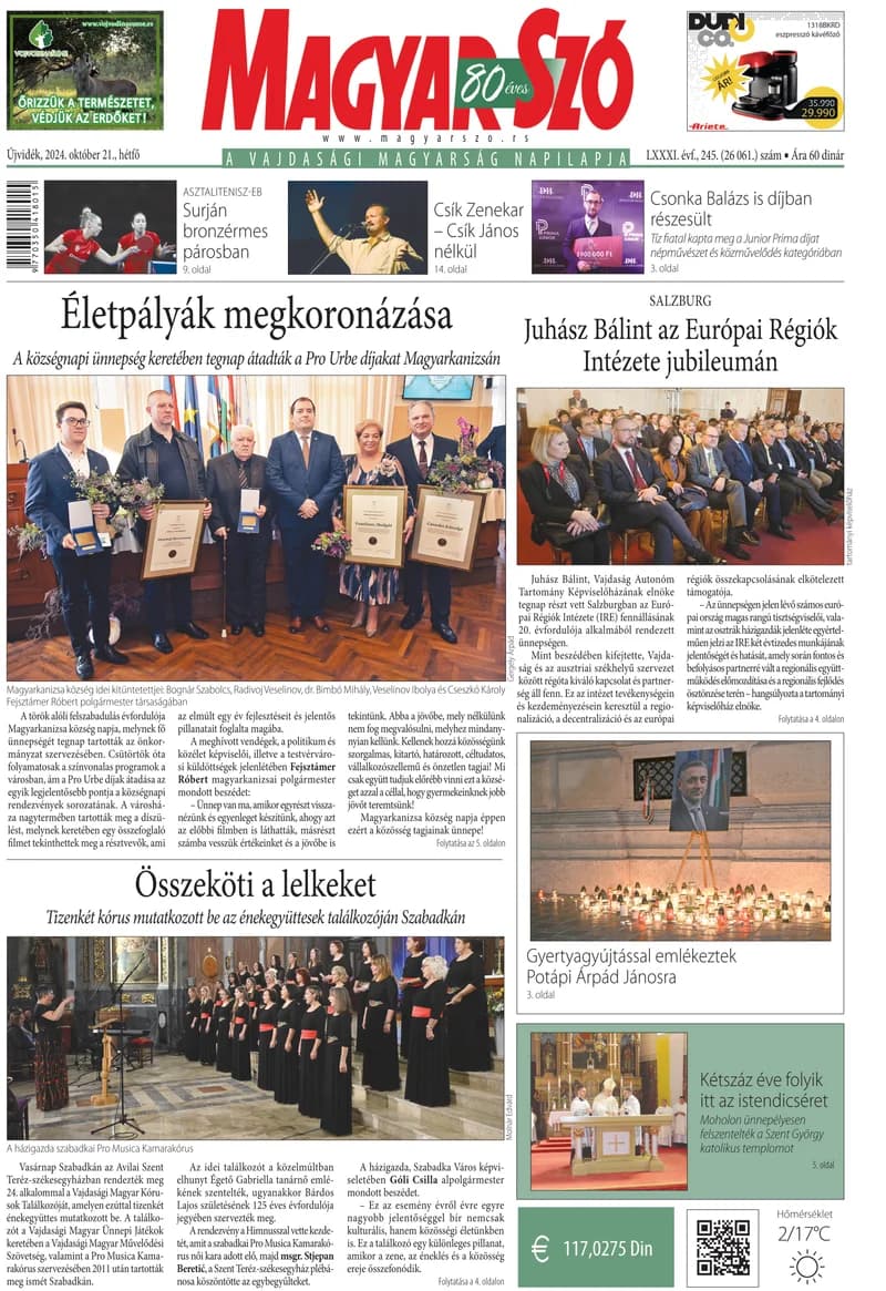 Magyar Szó, 81. évf. 2024. október 21. 245. sz. 1–16. oldal