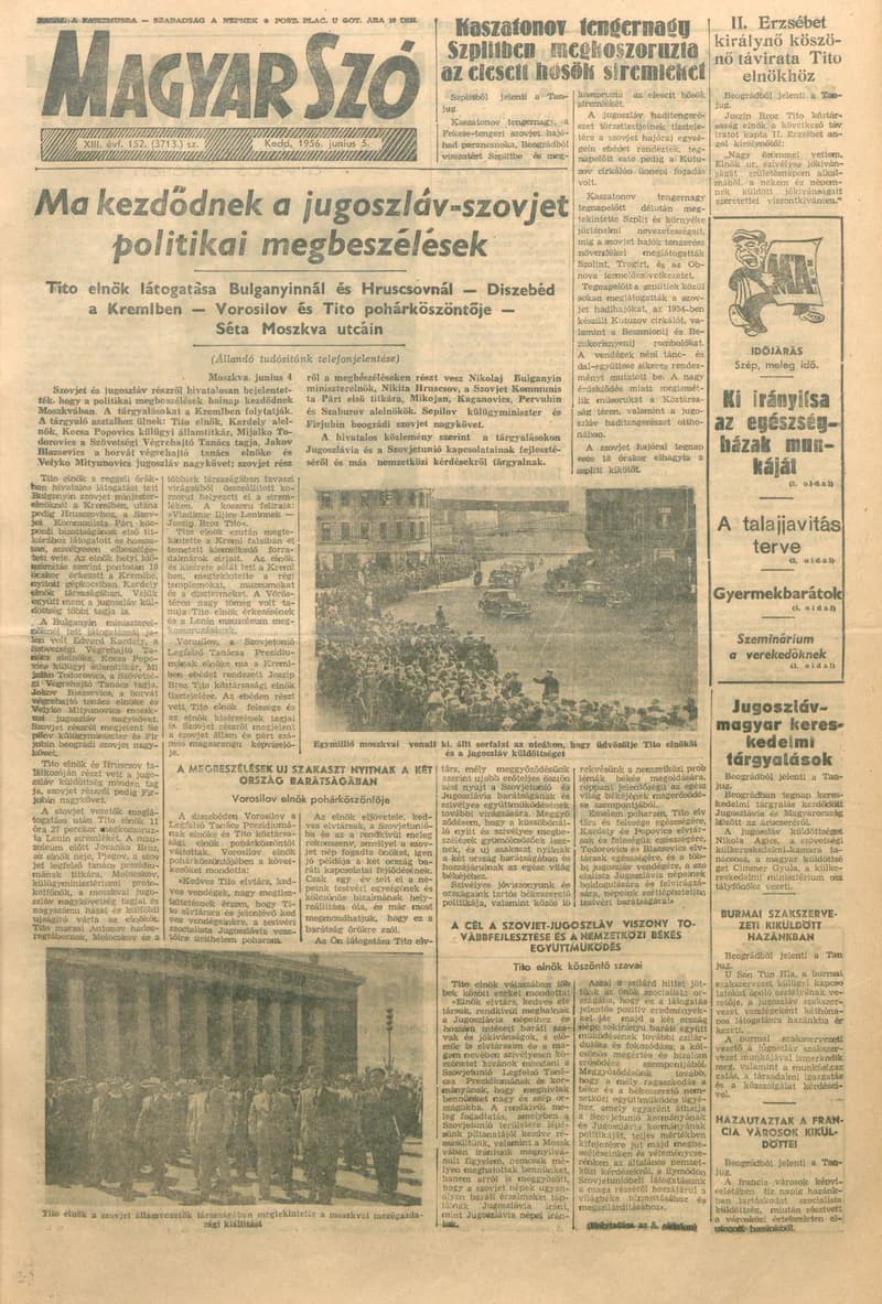 Magyar Szó, 13. évf. 1956. június 5. 152. sz. 1–8. oldal