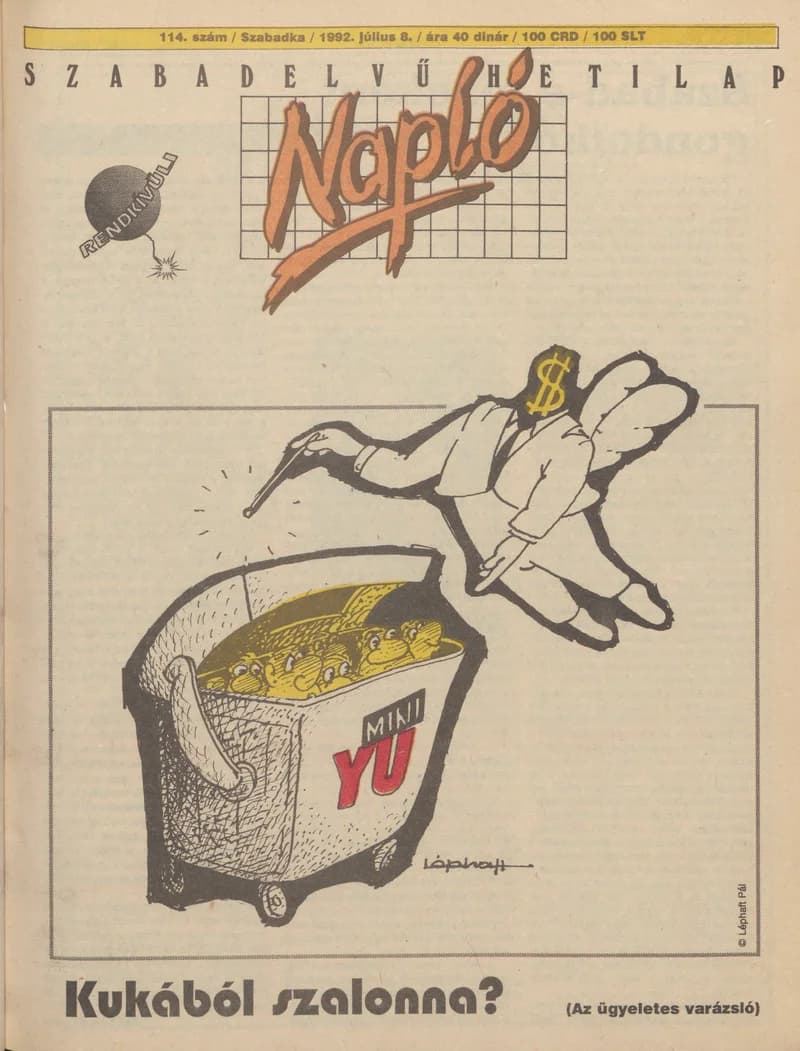 Napló - Szabadelvű hetilap, 3. évf. 1992. július 8. 114. sz.