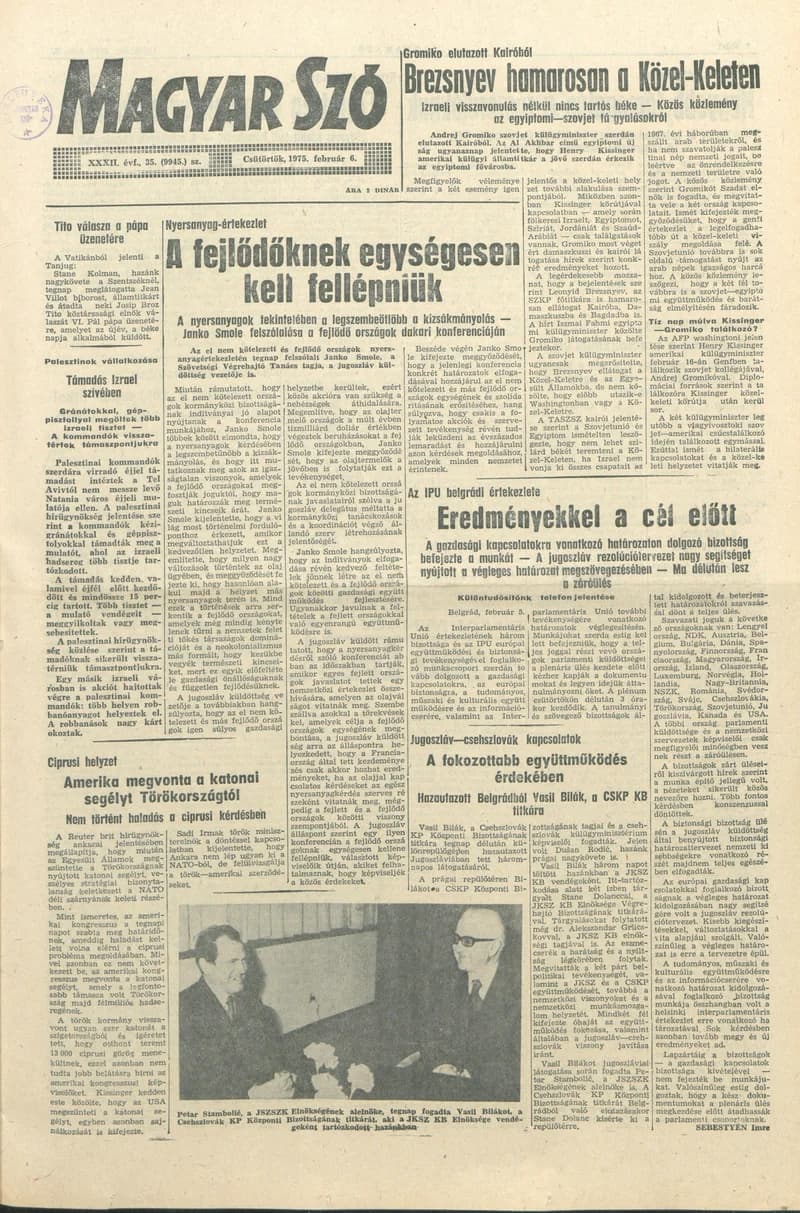 Magyar Szó, 32. évf. 1975. február 6. 35. sz.