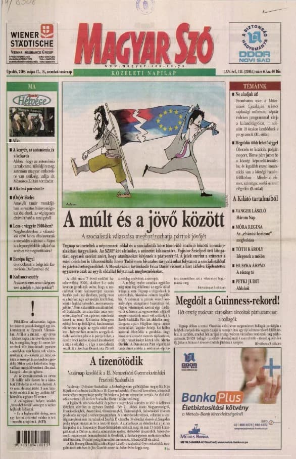 Magyar Szó, 65. évf. 2008. május 17. – 18. 111. sz. 1–28. oldal