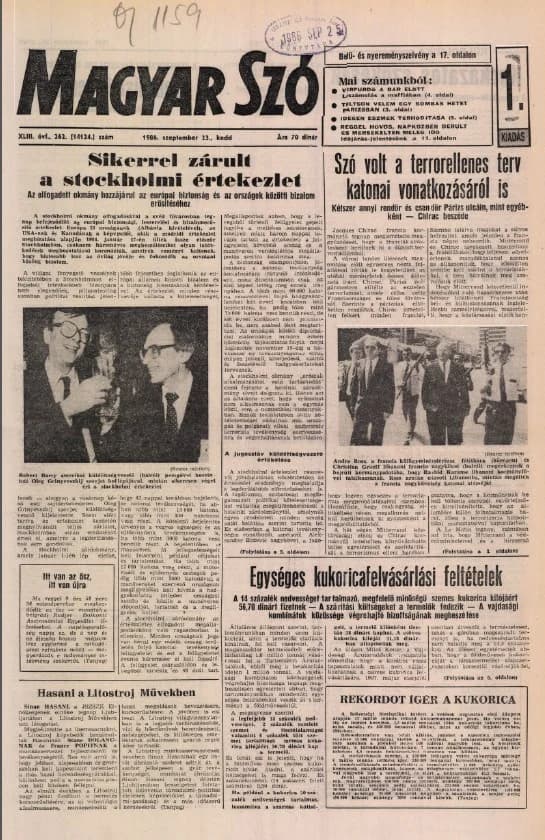 Magyar Szó, 43. évf. 1986. szeptember 23. 262. sz. 1–20. oldal