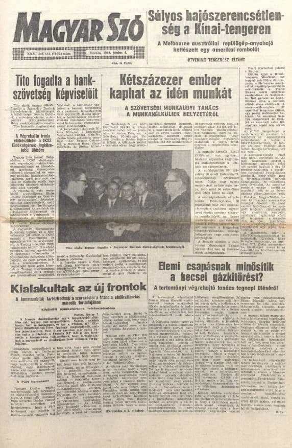 Magyar Szó, 26. évf. 1969. június 4. 151. sz. 1–16. oldal