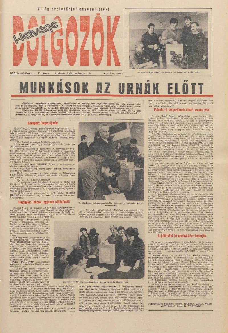 Dolgozók, 36. évf. 1982. március 18. 11. sz.