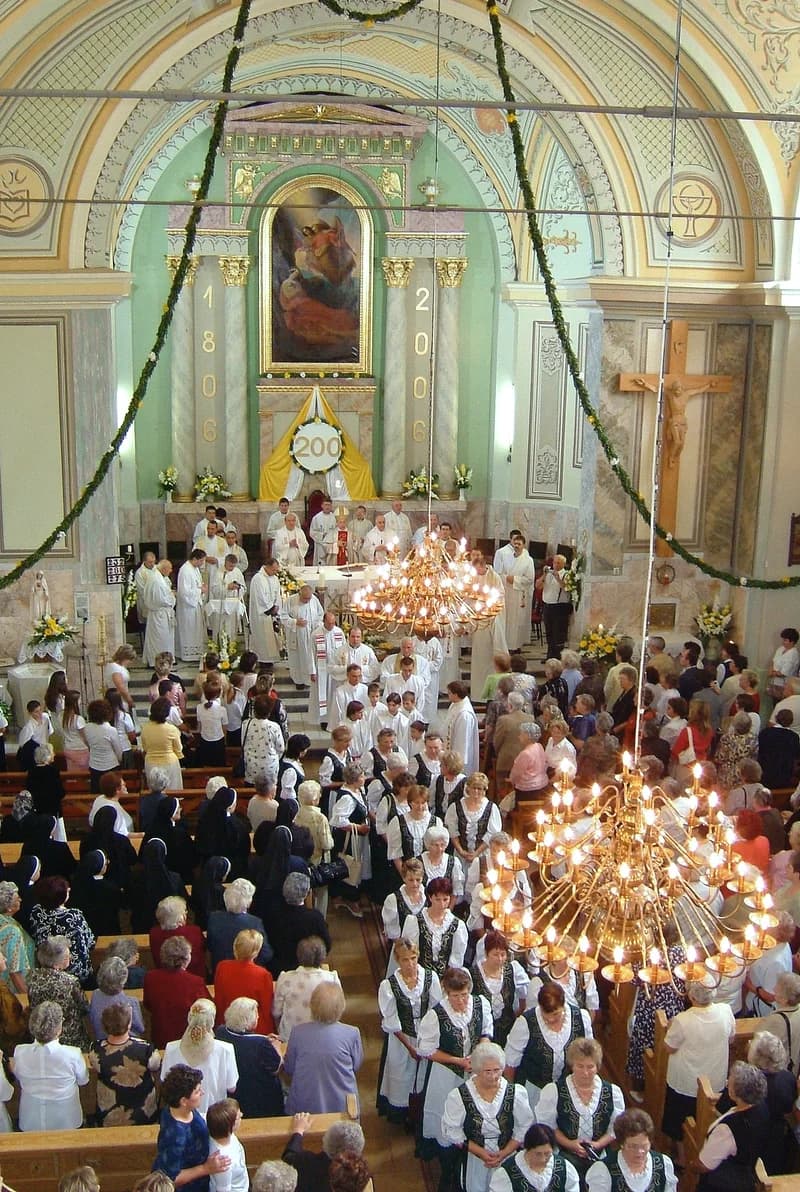 200. éves jubileumi, templombúcsúi szentmise a temerini Szent Rozália római katolikus plébániatemplomban, 2006. szeptember 4-én