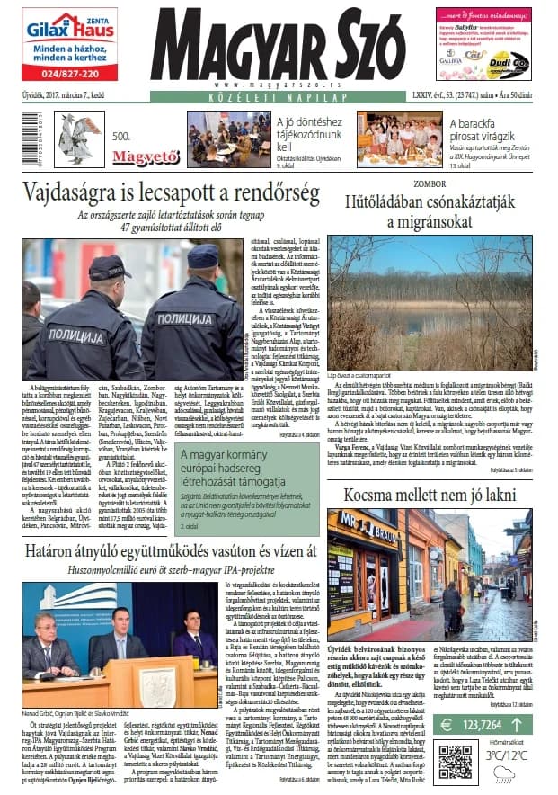Magyar Szó, 74. évf. 2017. március 7. 53. sz. 1–20. oldal