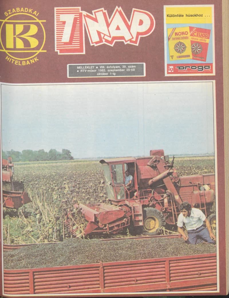 7 Nap melléklet, 8. évf. 1982. szeptember 25. – október 1. 39. sz.