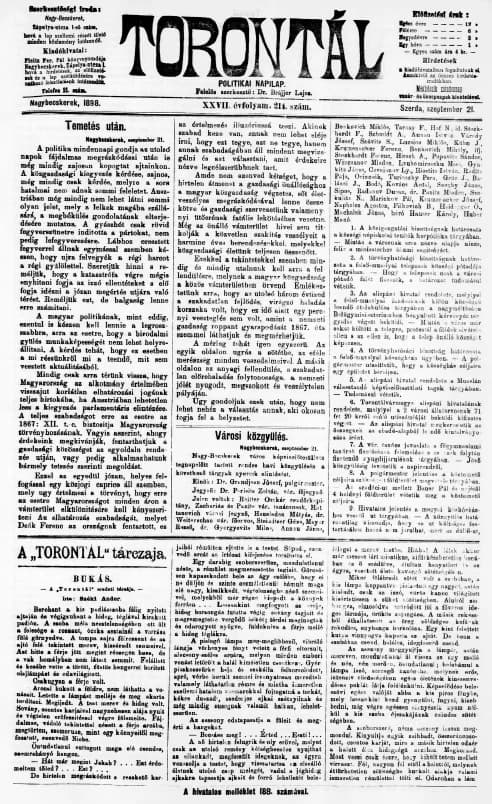 Torontál, 27. évf. 1898. szeptember 21. 214. sz.