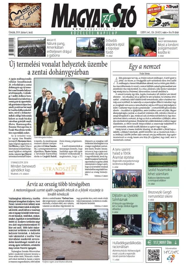 Magyar Szó, 76. évf. 2019. június 4. 126. sz. 1–20. oldal