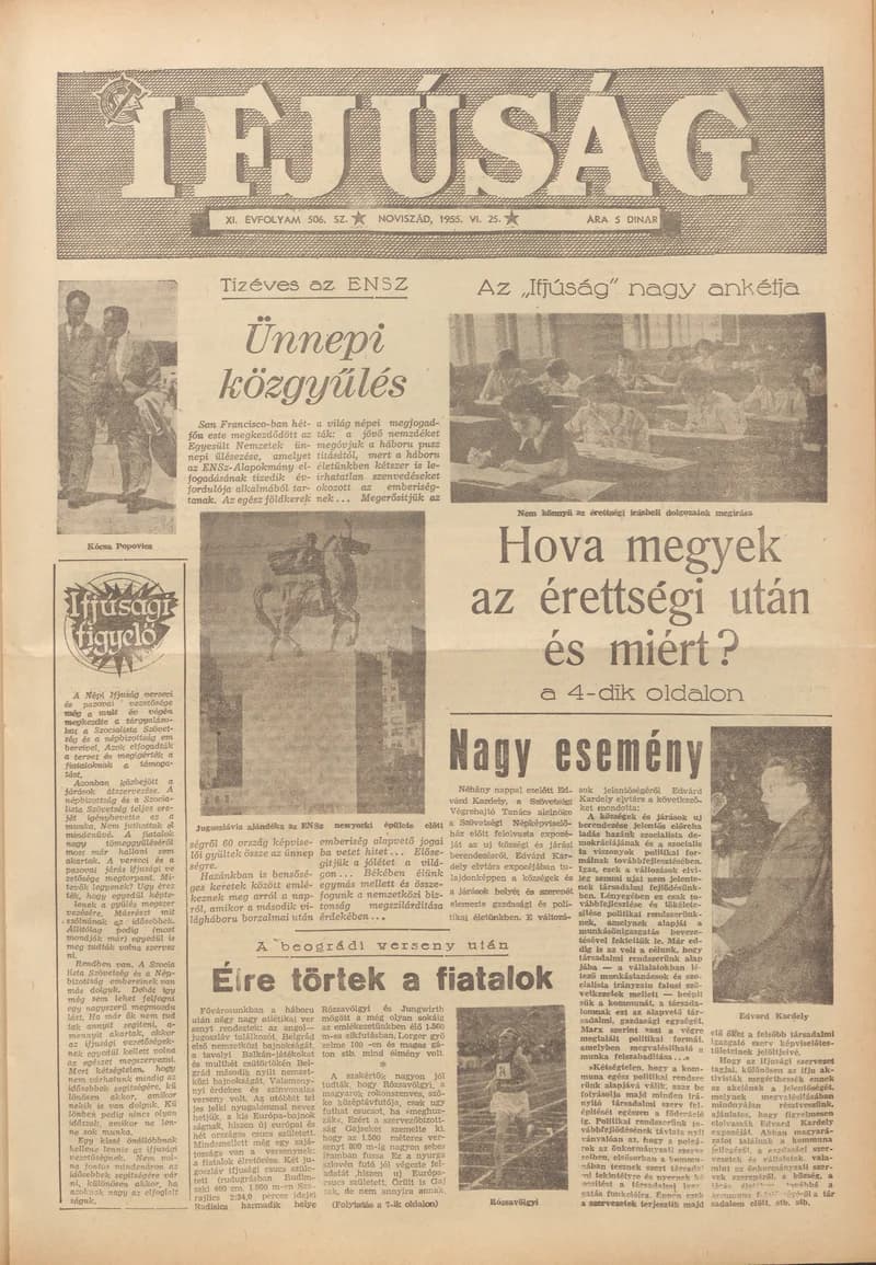 Ifjúság, 11. évf. 1955. június 25. 506. sz.
