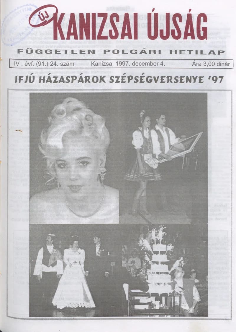 Új Kanizsai Újság, 4. évf. 1997. december 4. 24. sz.