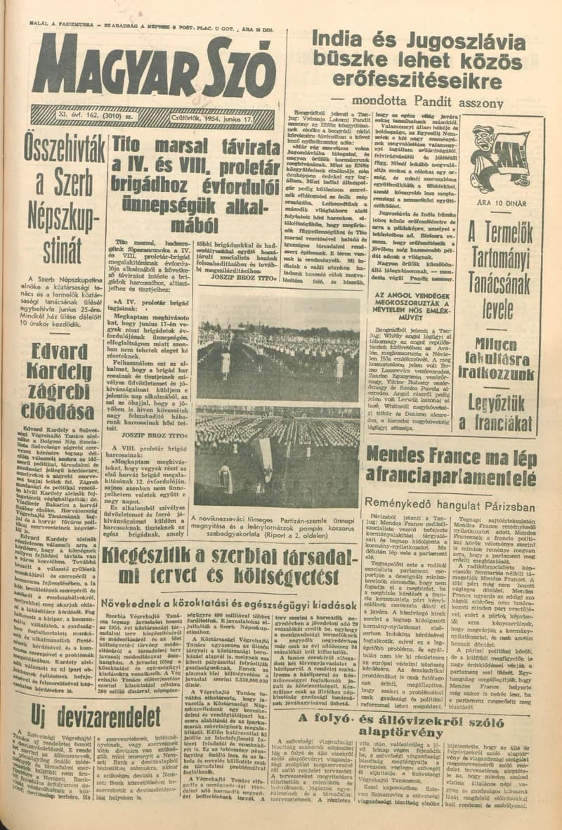 Magyar Szó, 11. évf. 1954. június 17. 162. sz. 1–8. oldal