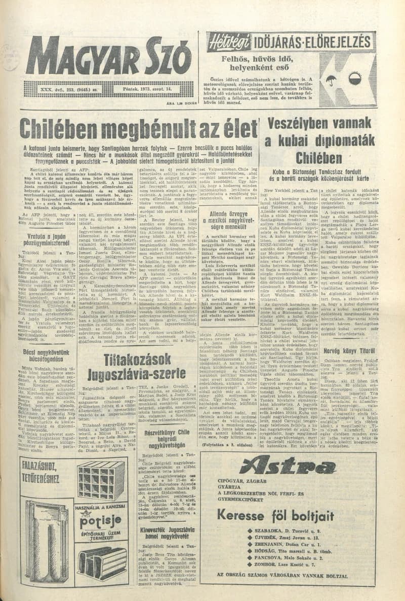 Magyar Szó, 30. évf. 1973. szeptember 14. 253. sz. 1–14. oldal