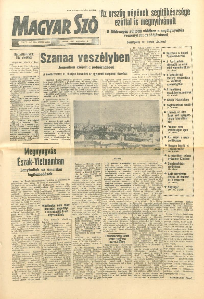 Magyar Szó, 24. évf. 1967. december 8. 336. sz. 1–16. oldal