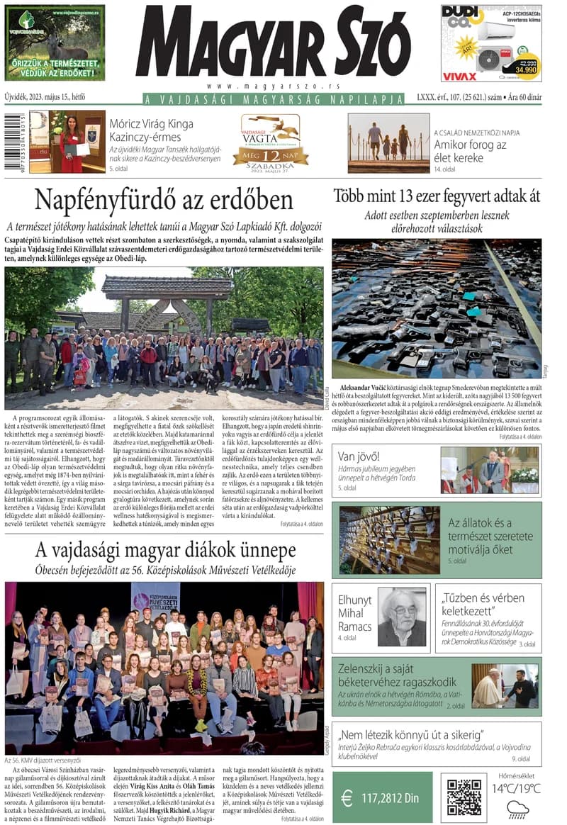 Magyar Szó, 80. évf. 2023. május 15. 107. sz. 1–16. oldal