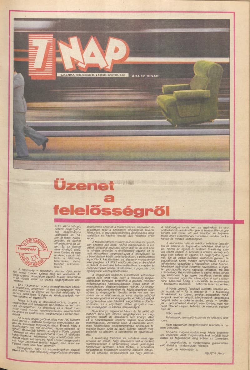 7 Nap, 38. évf. 1983. február 25. 8. sz. 1–16. oldal