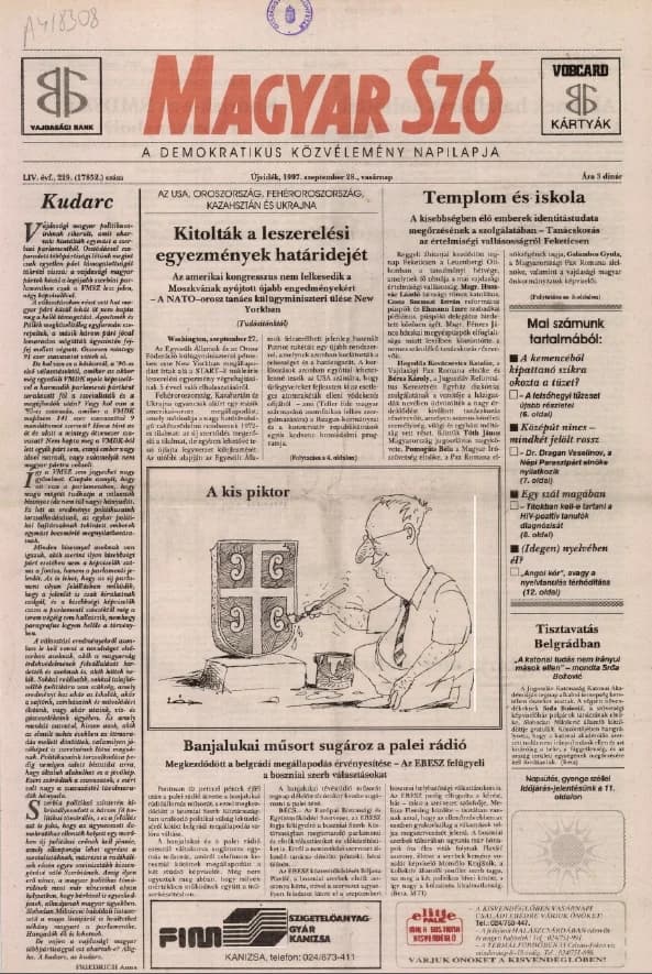 Magyar Szó, 54. évf. 1997. szeptember 28. 229. sz. 1–24. oldal