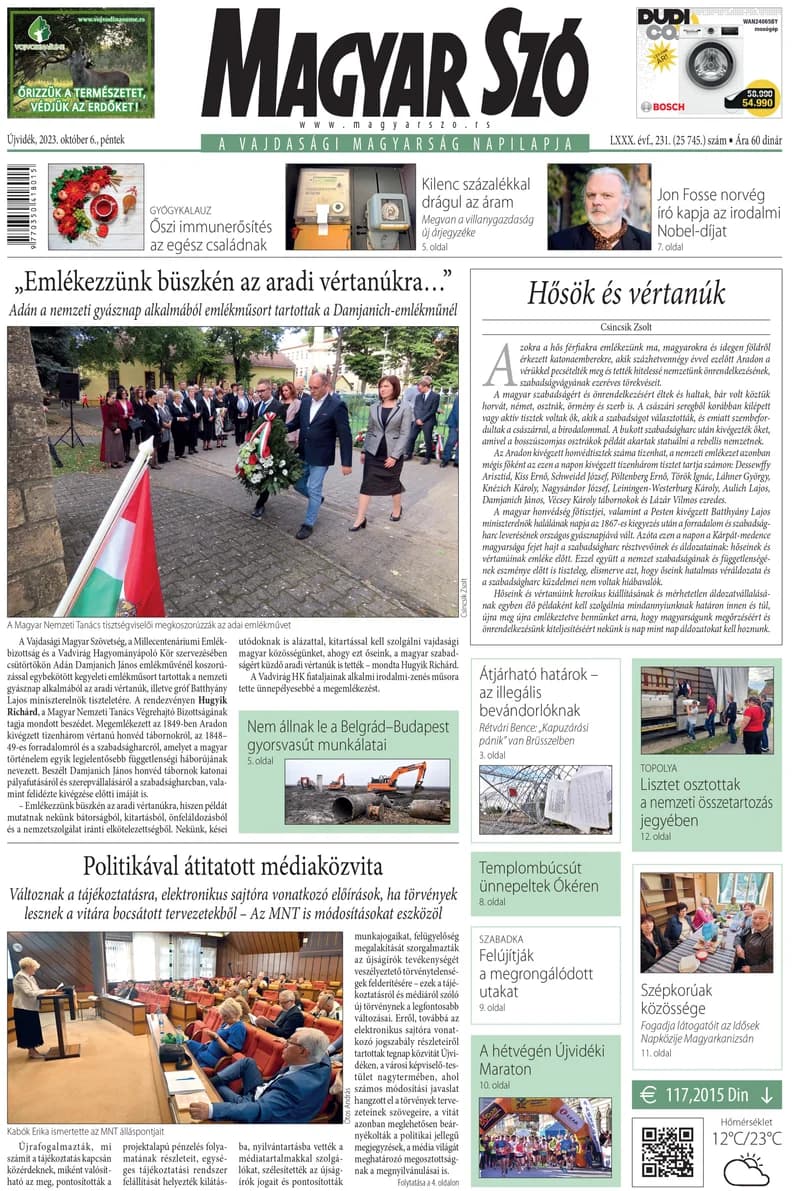 Magyar Szó, 80. évf. 2023. október 6. 231. sz. 1–16. oldal