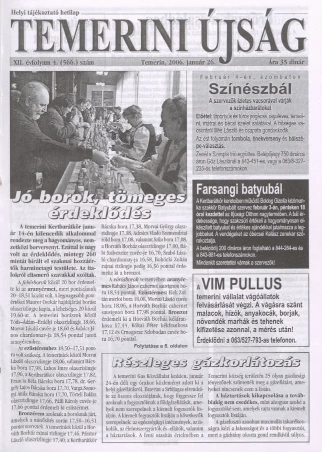 Temerini Újság, 12. évf. 2006. január 26. 4. sz.