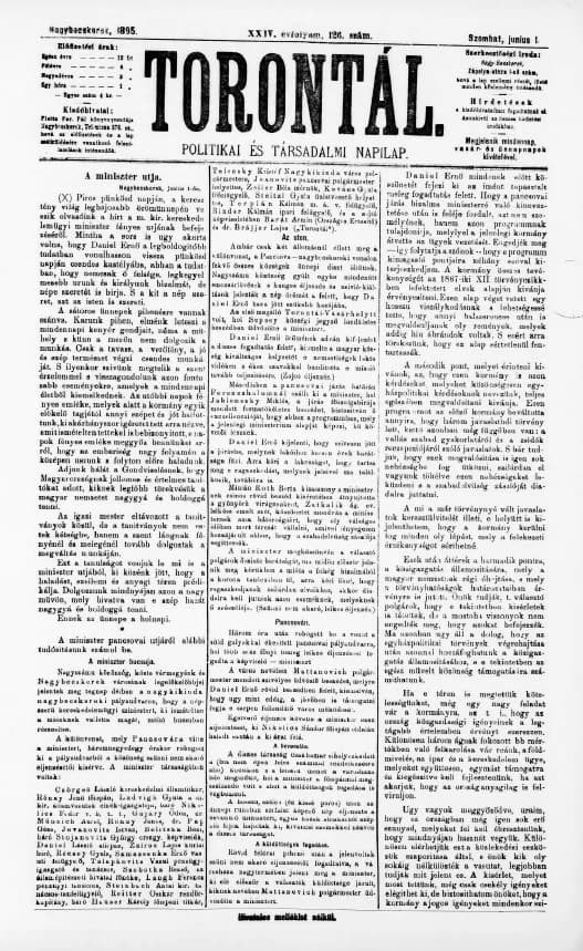 Torontál, 24. évf. 1895. június 1. 126. sz.