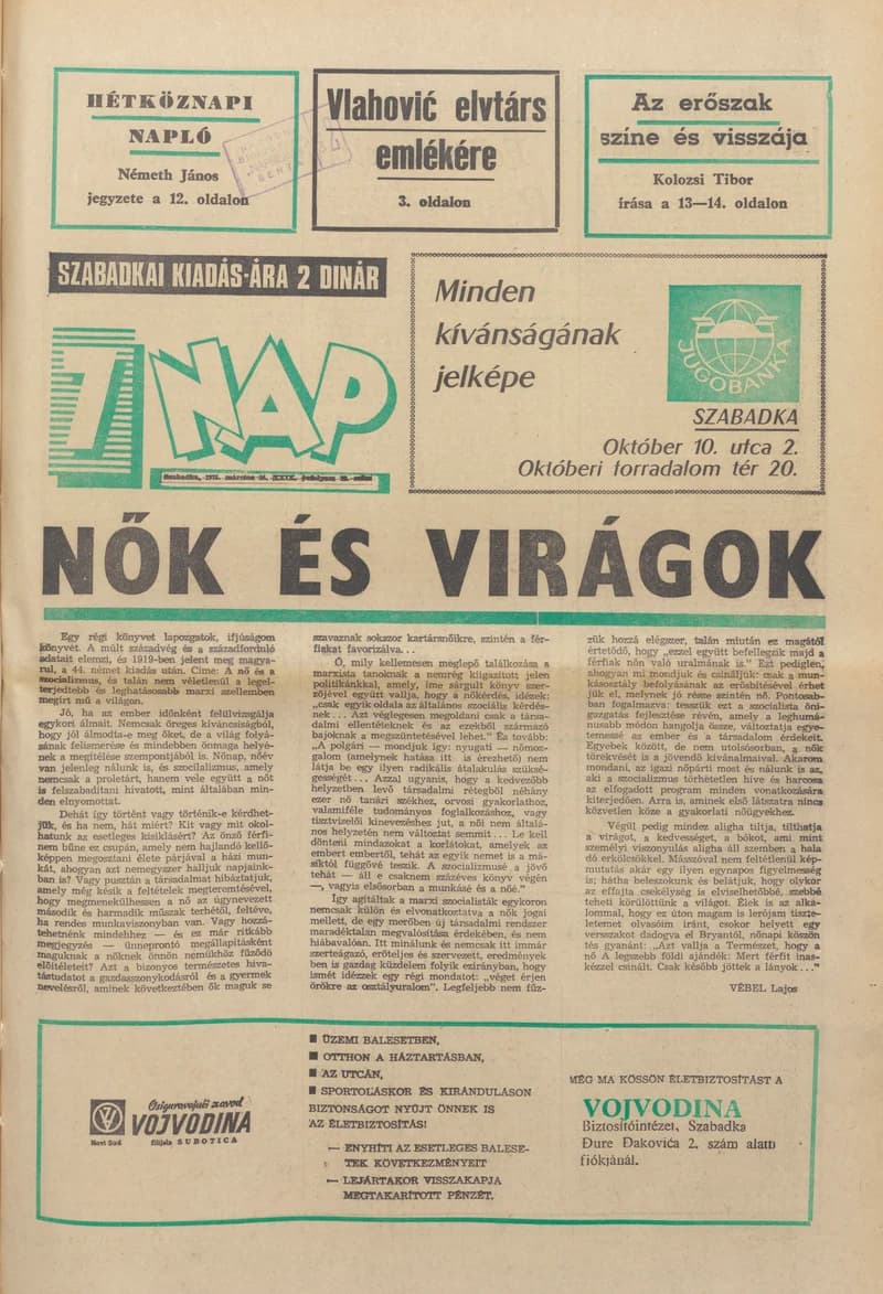 7 Nap, 30. évf. 1975. március 14. 10. sz. 1–28. oldal