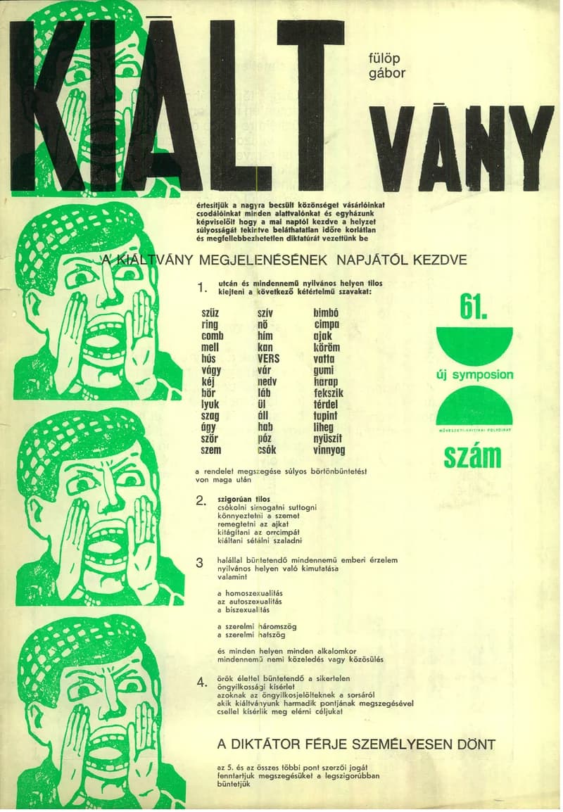 Új Symposion, 6. évf. 1970. május. 61. sz. 1–20. oldal