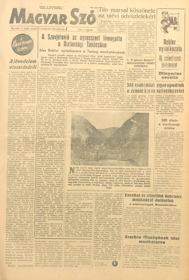 Magyar Szó, 9. évf. 1952. január 6. 42. sz. 1–8. oldal