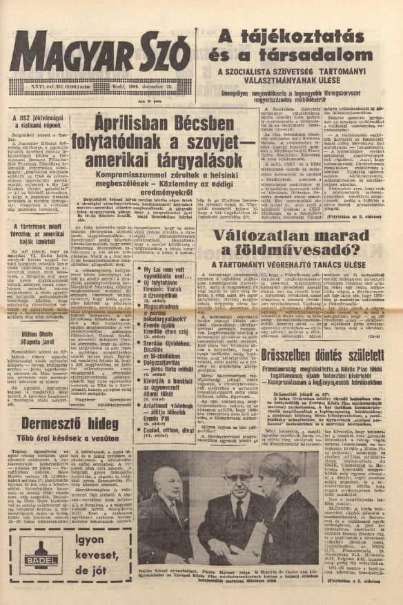 Magyar Szó, 26. évf. 1969. december 23. 352. sz. 1–16. oldal