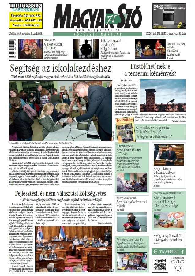 Magyar Szó, 76. évf. 2019. november 21. 272. sz. 1–20. oldal