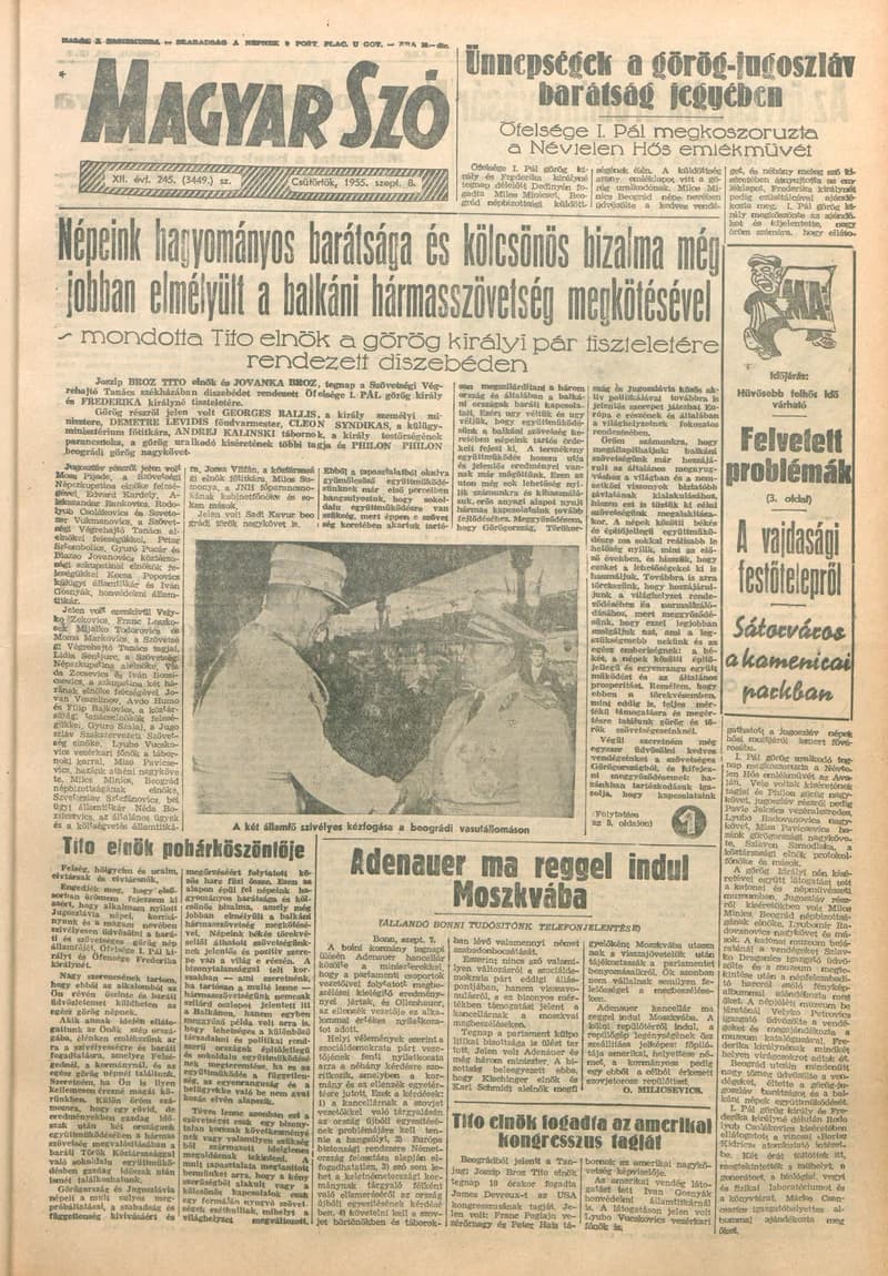 Magyar Szó, 12. évf. 1955. szeptember 8. 245. sz. 1–12. oldal