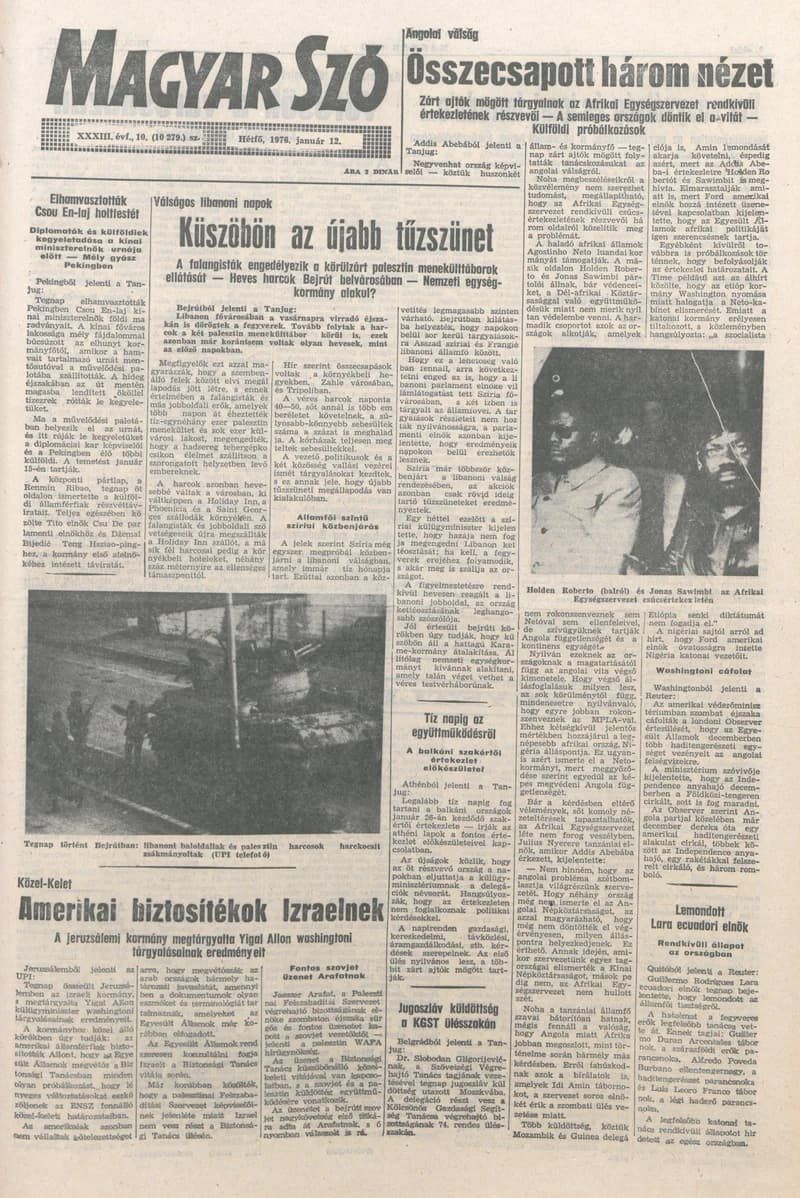 Magyar Szó, 33. évf. 1976. január 12. 10. sz. 1–8. oldal