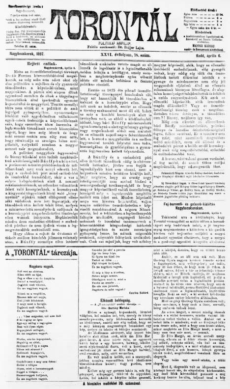 Torontál, 26. évf. 1897. április 6. 78. sz.
