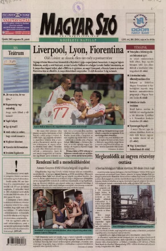 Magyar Szó, 66. évf. 2009. augusztus 28. 200. sz. 1–16. oldal
