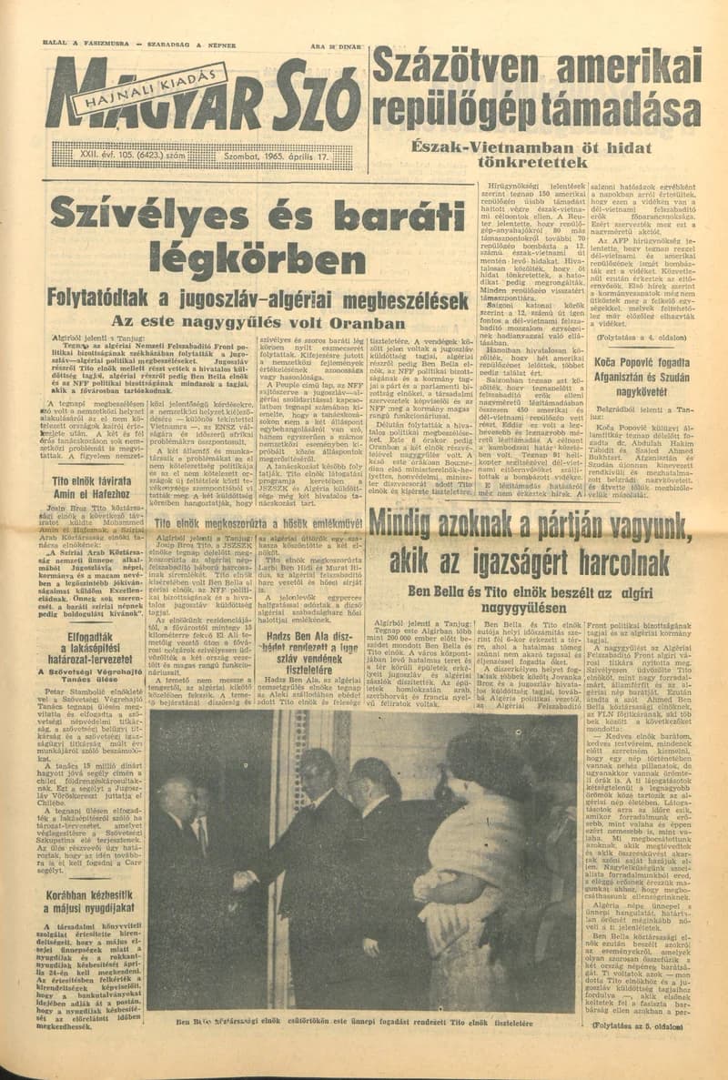 Magyar Szó, 22. évf. 1965. április 17. 105. sz. 1–12. oldal