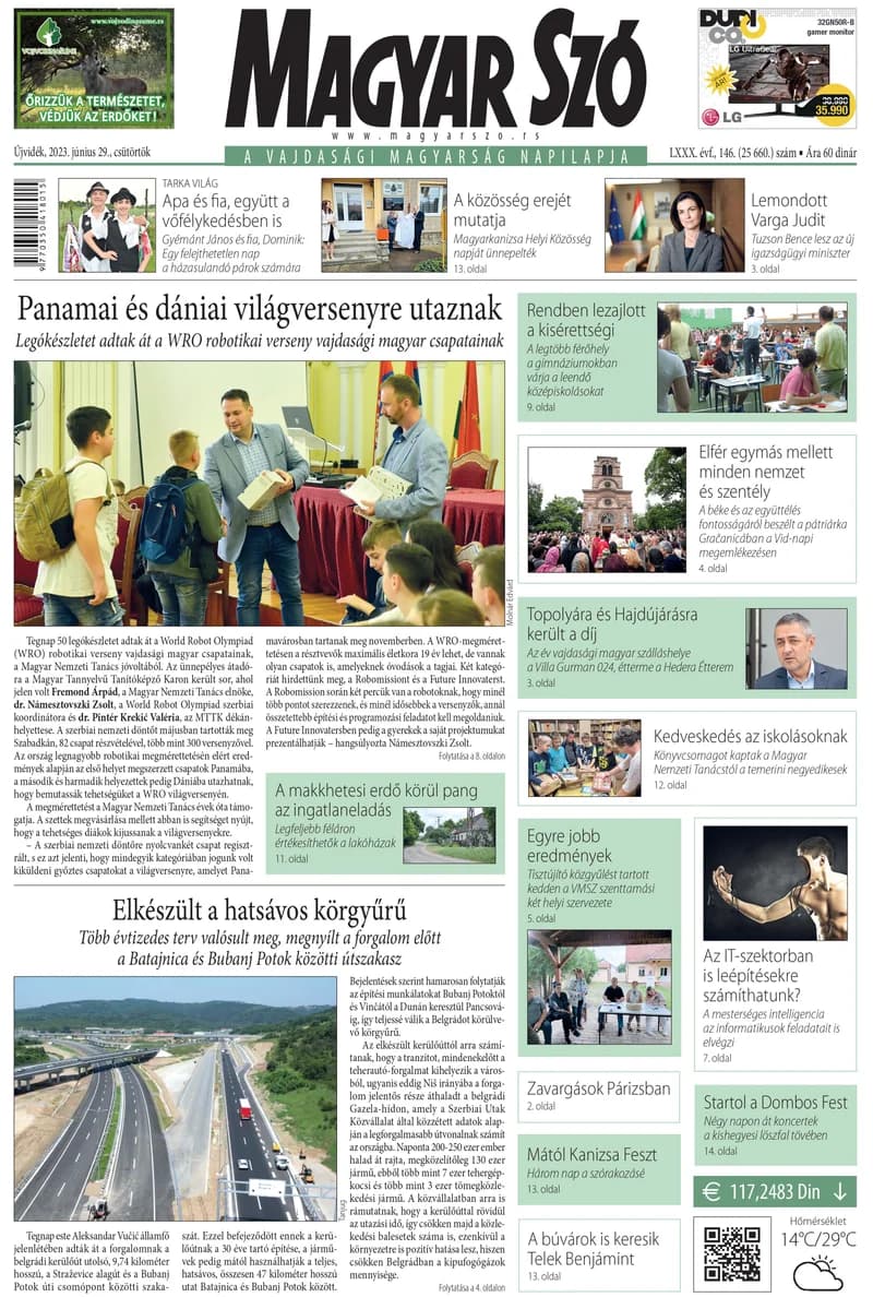Magyar Szó, 80. évf. 2023. június 29. 146. sz. 1–20. oldal