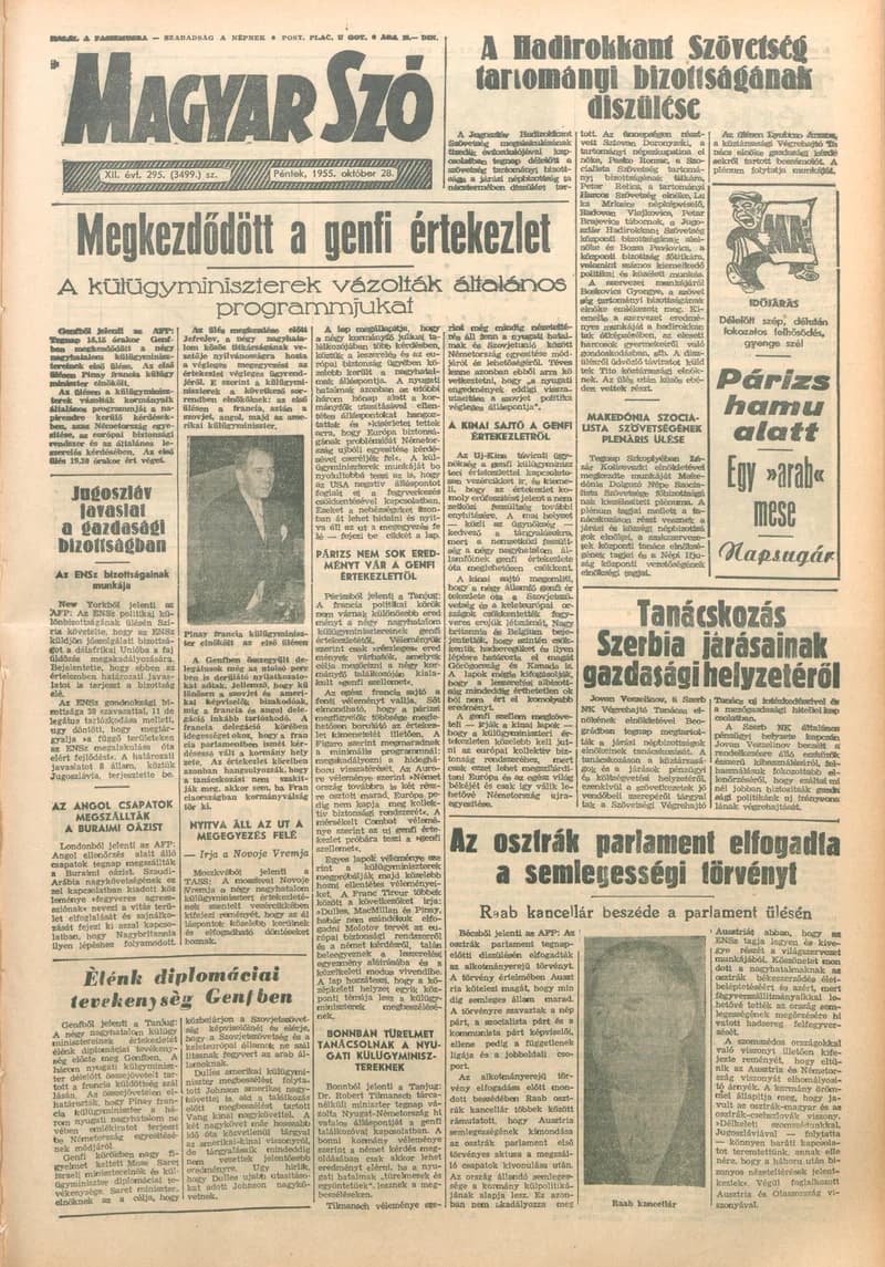 Magyar Szó, 12. évf. 1955. október 28. 295. sz. 1–10. oldal