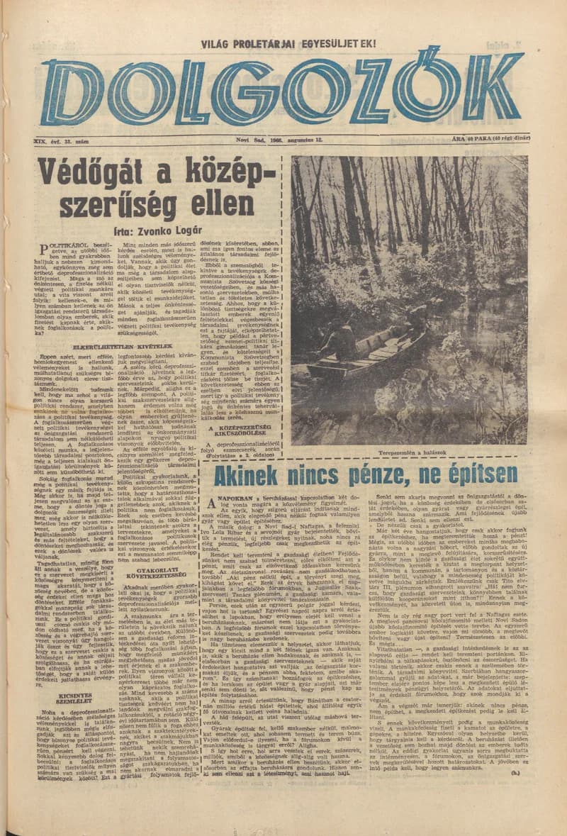 Dolgozók, 20. évf. 1966. augusztus 12. 33. sz.