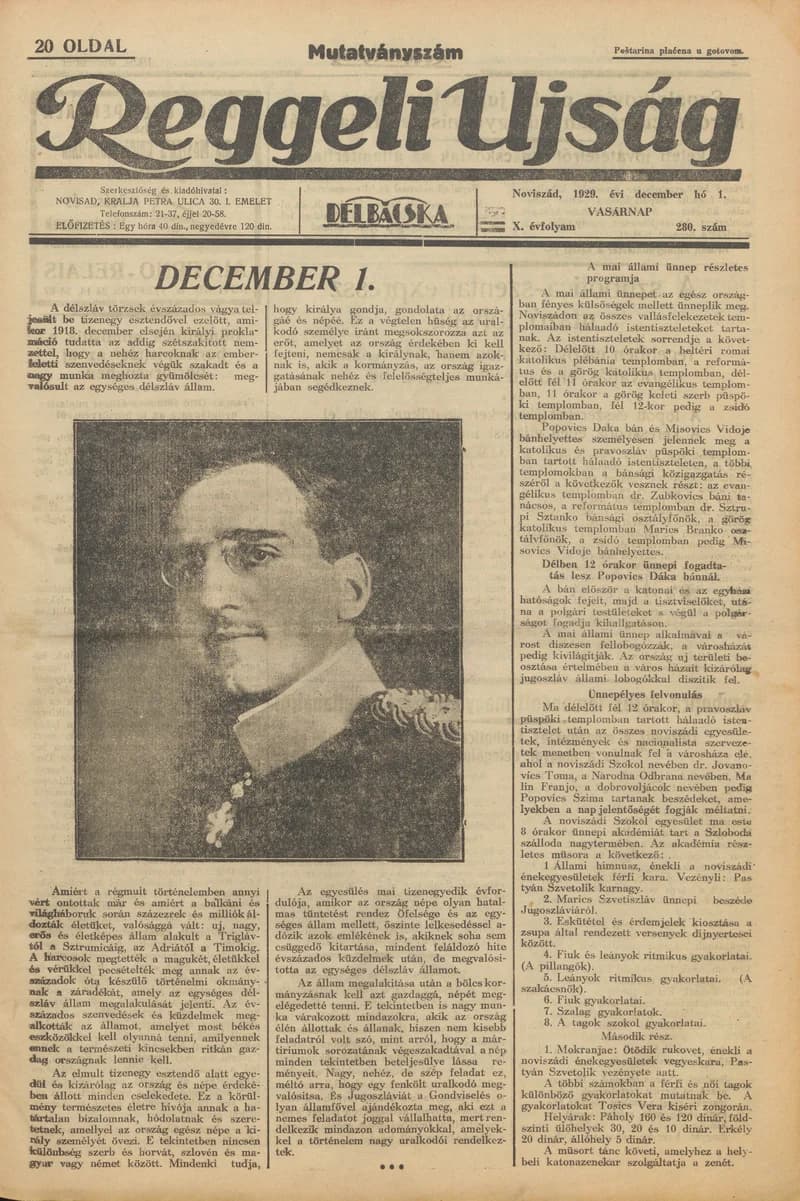 Reggeli Újság, 10. évf. 1929. december 1. 280. sz.